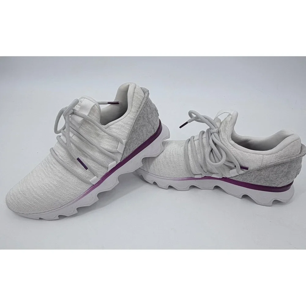 Sorel Kinetic Impact Lace Sneakers Womens 9.5 White Grey Purple LL6005-100